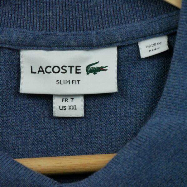 Polo manches courtes homme bleu Lacoste Col Polo
