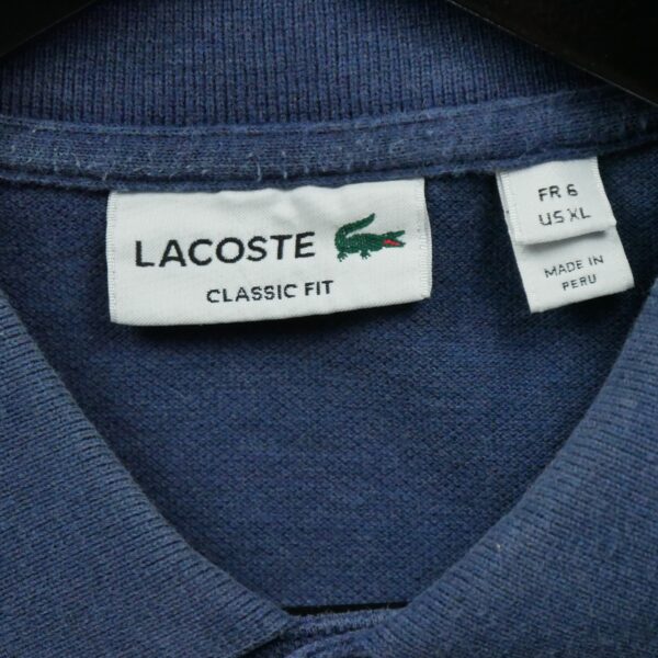 Polo manches courtes homme bleu Lacoste Col Polo
