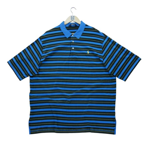 Polo manches courtes homme bleu Polo Ralph Lauren Motif a rayures Col Polo