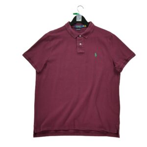 Polo manches courtes homme bordeaux Polo Ralph Lauren Col Polo