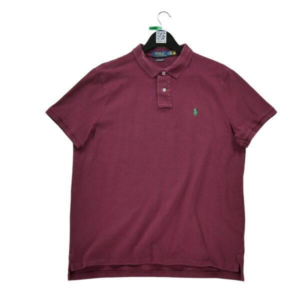 Polo manches courtes homme bordeaux Polo Ralph Lauren Col Polo