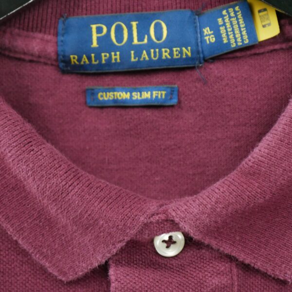 Polo manches courtes homme bordeaux Polo Ralph Lauren Col Polo