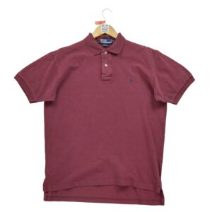 Polo manches courtes homme bordeaux Polo Ralph Lauren Col Polo