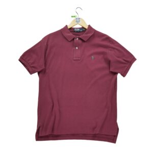 Polo manches courtes homme bordeaux Polo Ralph Lauren Col Polo