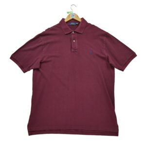 Polo manches courtes homme bordeaux Polo Ralph Lauren Col Polo