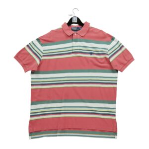 Polo manches courtes homme corail Polo Ralph Lauren Motif a rayures Col Polo