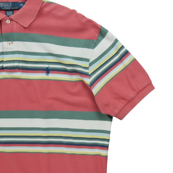 Polo manches courtes homme corail Polo Ralph Lauren Motif a rayures Col Polo
