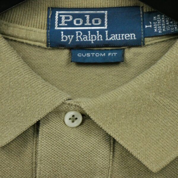 Polo manches courtes homme kaki Polo Ralph Lauren Col Polo