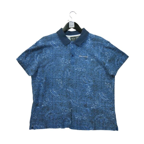 Polo manches courtes homme marine Armani Exchange Motif a motifs Col Polo