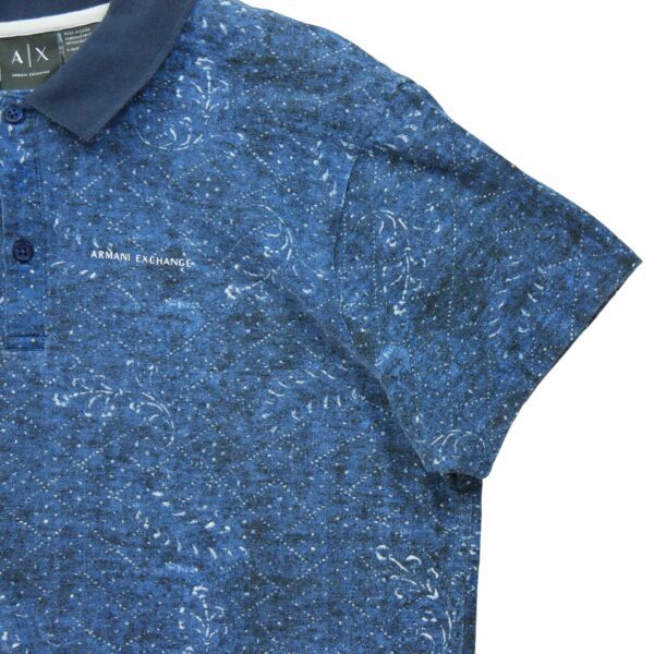 Polo manches courtes homme marine Armani Exchange Motif a motifs Col Polo
