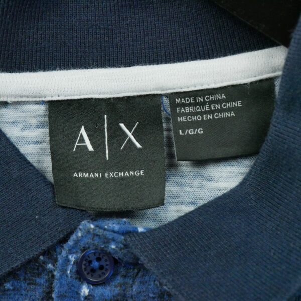 Polo manches courtes homme marine Armani Exchange Motif a motifs Col Polo