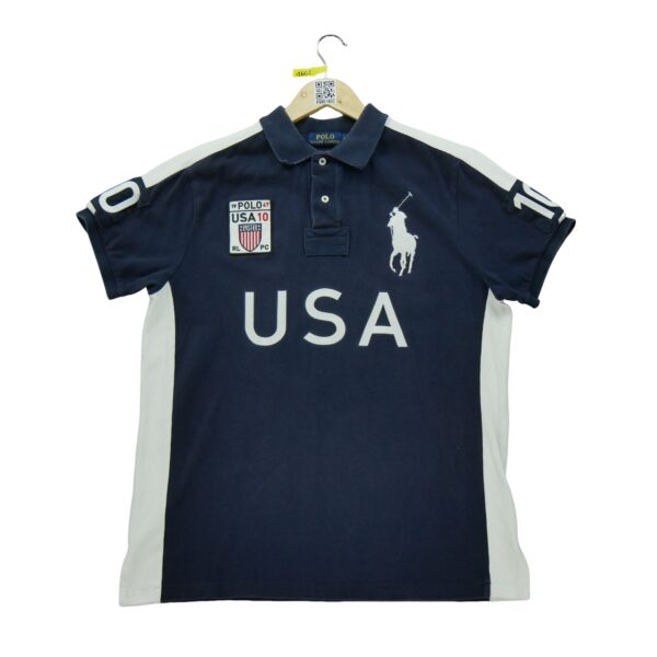Polo manches courtes homme marine Polo Ralph Lauren Col Polo