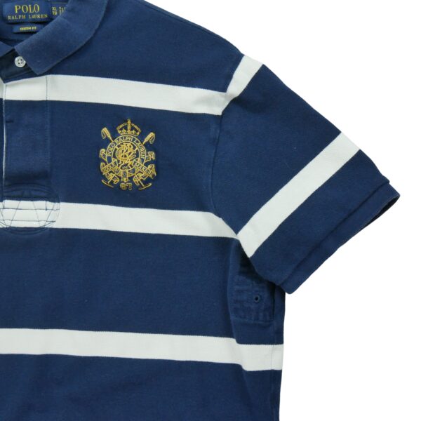 Polo manches courtes homme marine Polo Ralph Lauren Motif a rayures Col Polo