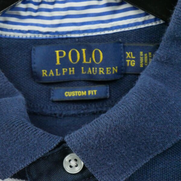 Polo manches courtes homme marine Polo Ralph Lauren Motif a rayures Col Polo