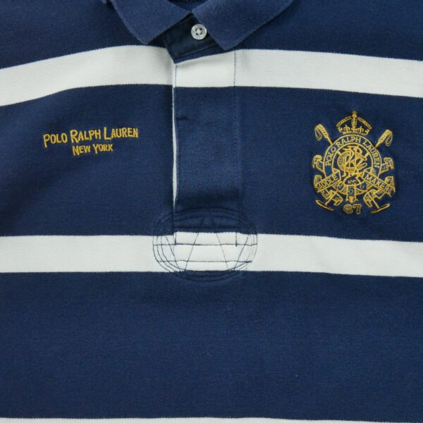 Polo manches courtes homme marine Polo Ralph Lauren Motif a rayures Col Polo