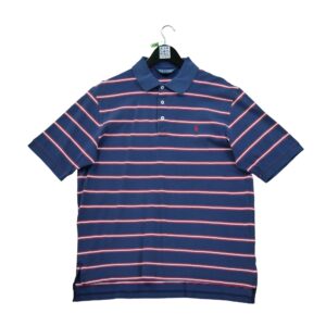 Polo manches courtes homme marine Polo Ralph Lauren Motif a rayures Col Polo