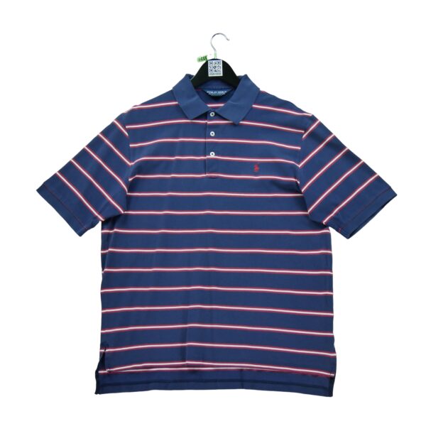 Polo manches courtes homme marine Polo Ralph Lauren Motif a rayures Col Polo