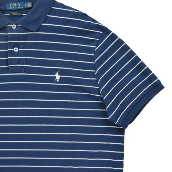 Polo manches courtes homme marine Polo Ralph Lauren Motif a rayures Col Polo