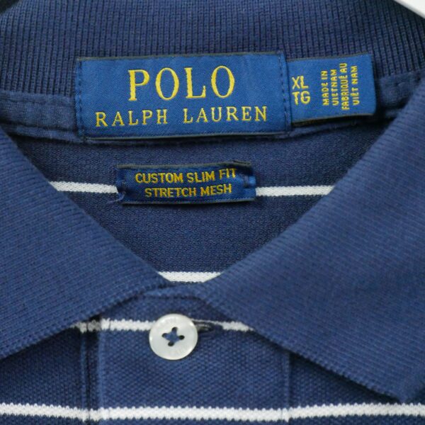 Polo manches courtes homme marine Polo Ralph Lauren Motif a rayures Col Polo