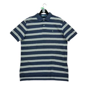 Polo manches courtes homme marine Polo Ralph Lauren Motif a rayures Col Polo