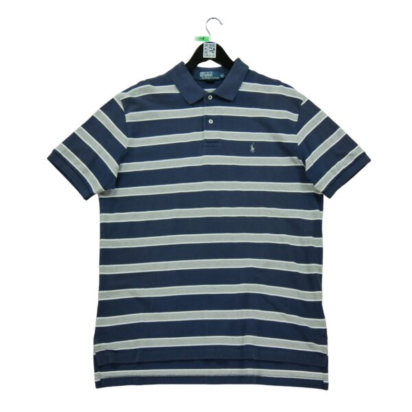 Polo manches courtes homme marine Polo Ralph Lauren Motif a rayures Col Polo