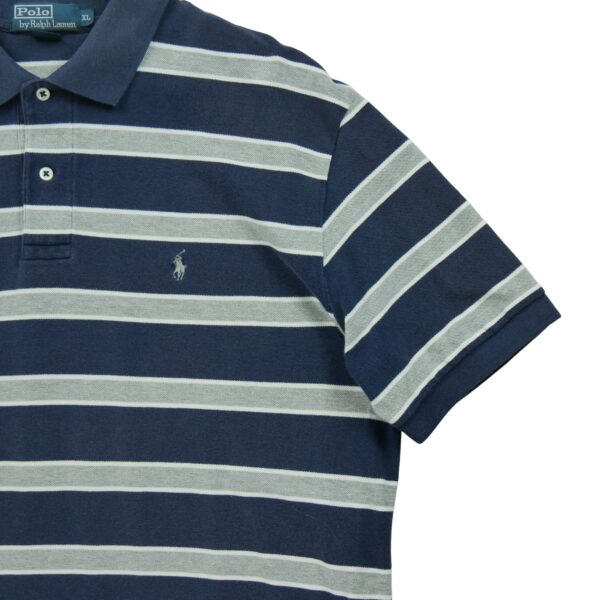 Polo manches courtes homme marine Polo Ralph Lauren Motif a rayures Col Polo