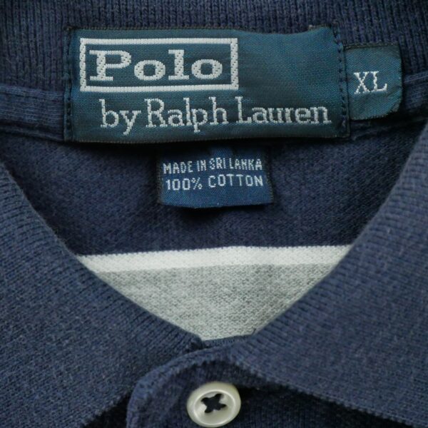 Polo manches courtes homme marine Polo Ralph Lauren Motif a rayures Col Polo