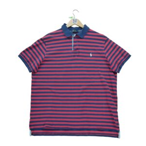 Polo manches courtes homme marine Polo Ralph Lauren Motif a rayures Col Polo