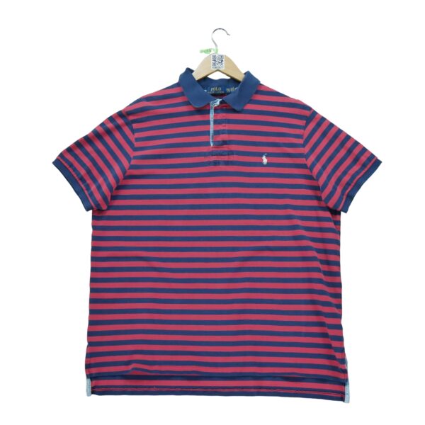 Polo manches courtes homme marine Polo Ralph Lauren Motif a rayures Col Polo
