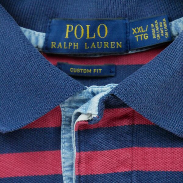 Polo manches courtes homme marine Polo Ralph Lauren Motif a rayures Col Polo