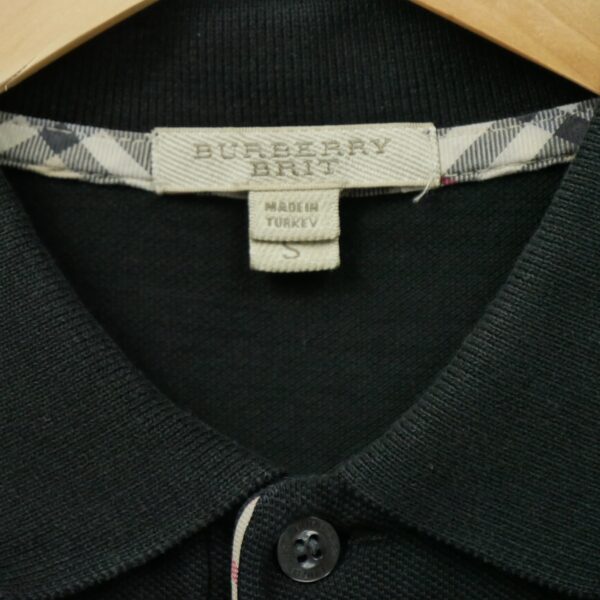 Polo manches courtes homme noir Burberry Col Polo