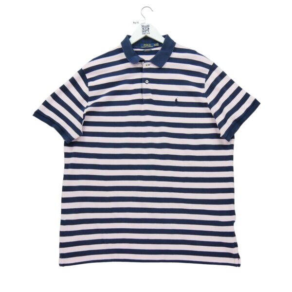 Polo manches courtes homme rose Polo Ralph Lauren Motif a rayures Col Polo