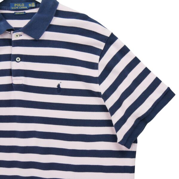 Polo manches courtes homme rose Polo Ralph Lauren Motif a rayures Col Polo