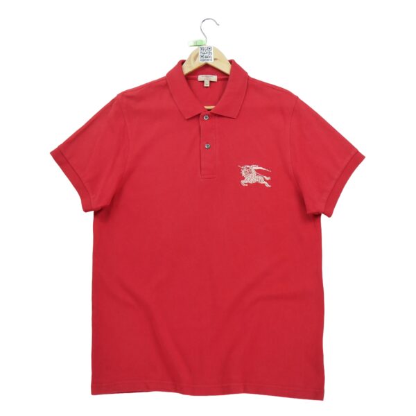 Polo manches courtes homme rouge Burberry Col Polo