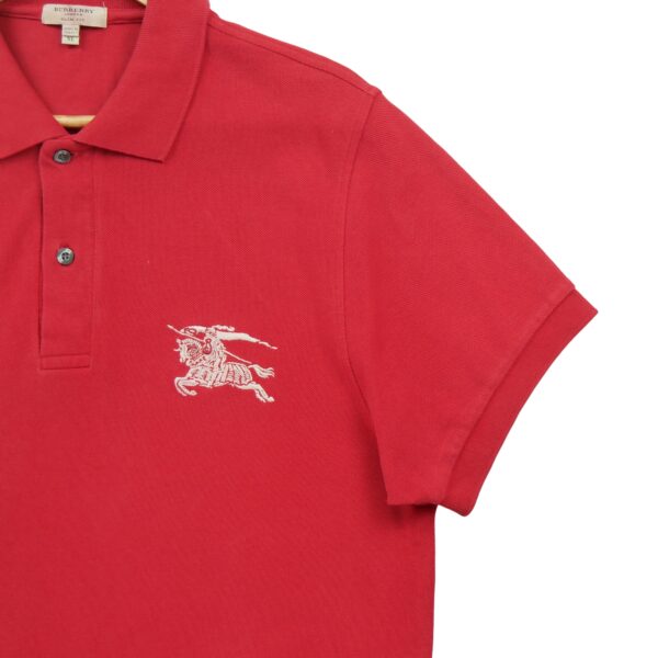 Polo manches courtes homme rouge Burberry Col Polo