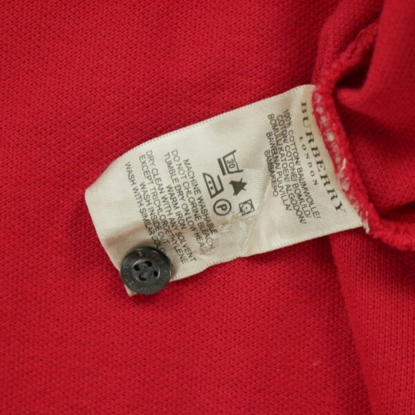 Polo manches courtes homme rouge Burberry Col Polo