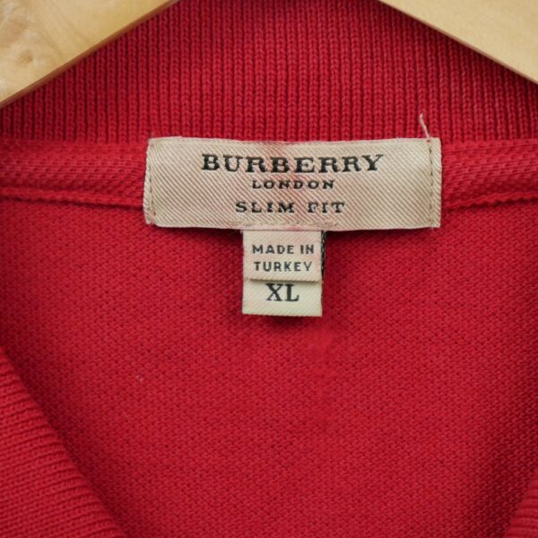 Polo manches courtes homme rouge Burberry Col Polo