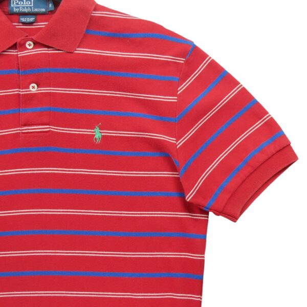 Polo manches courtes homme rouge Polo Ralph Lauren Motif a rayures Col Polo