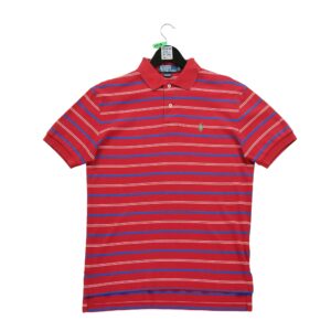 Polo manches courtes homme rouge Polo Ralph Lauren Motif a rayures Col Polo