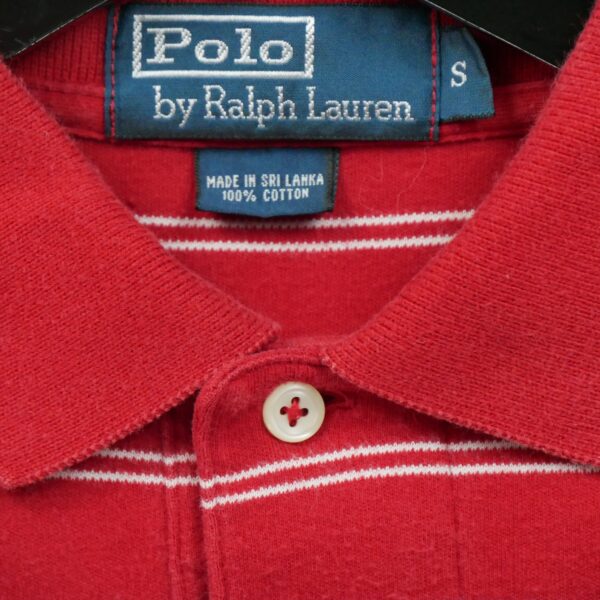 Polo manches courtes homme rouge Polo Ralph Lauren Motif a rayures Col Polo