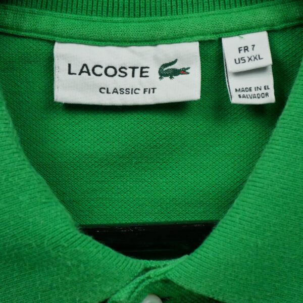 Polo manches courtes homme vert Lacoste Col Polo