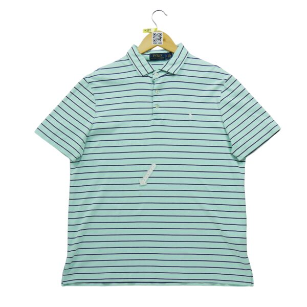 Polo manches courtes homme vert Polo Ralph Lauren Motif a rayures Col Polo