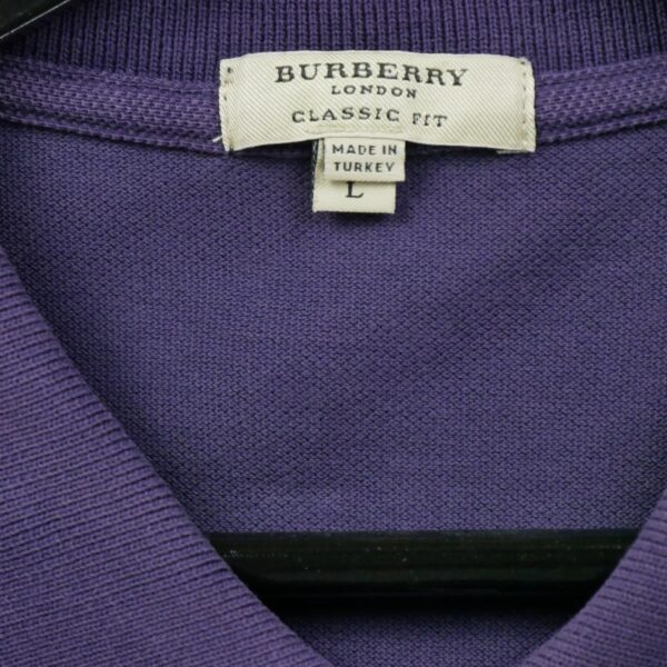 Polo manches courtes homme violet Burberry Col Polo