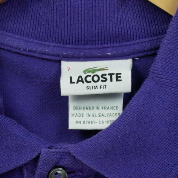 Polo manches courtes homme violet Lacoste Col Polo