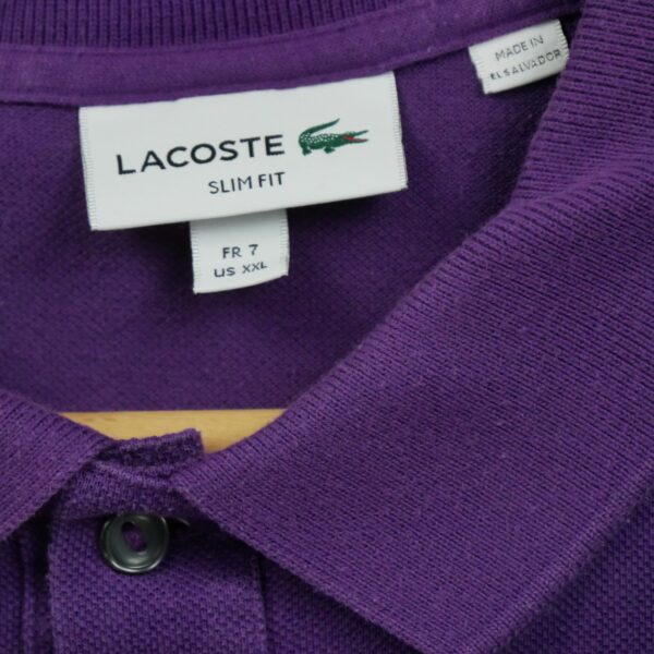 Polo manches courtes homme violet Lacoste Col Polo