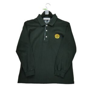Polo manches longues femme noir Burberry Col Polo