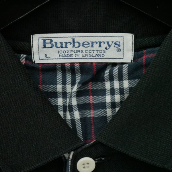 Polo manches longues femme noir Burberry Col Polo