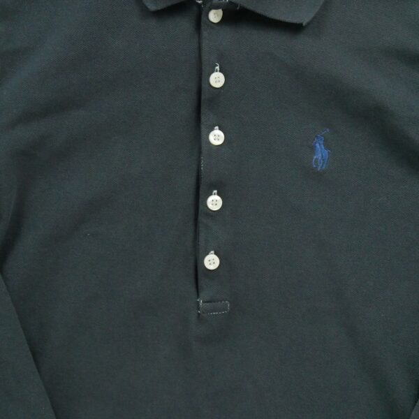 Polo manches longues femme noir Polo Ralph Lauren Col Polo