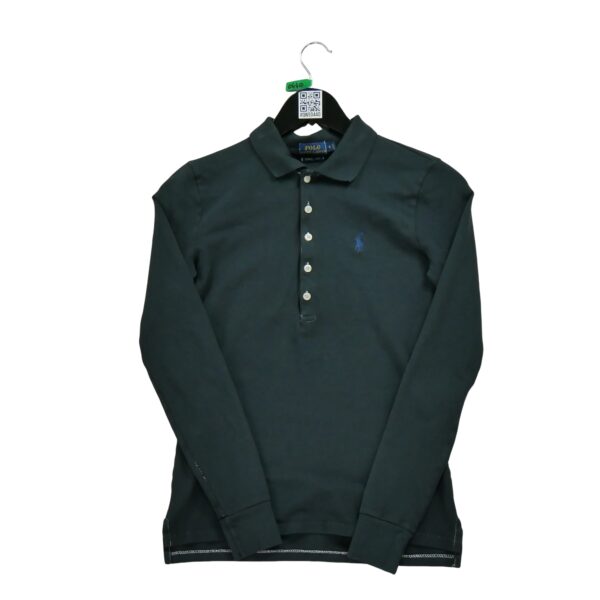 Polo manches longues femme noir Polo Ralph Lauren Col Polo