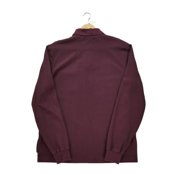 Polo manches longues homme bordeaux Polo Ralph Lauren Col Polo